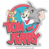 Tom en Jerry Classic Logo Sticker (Voorkant)