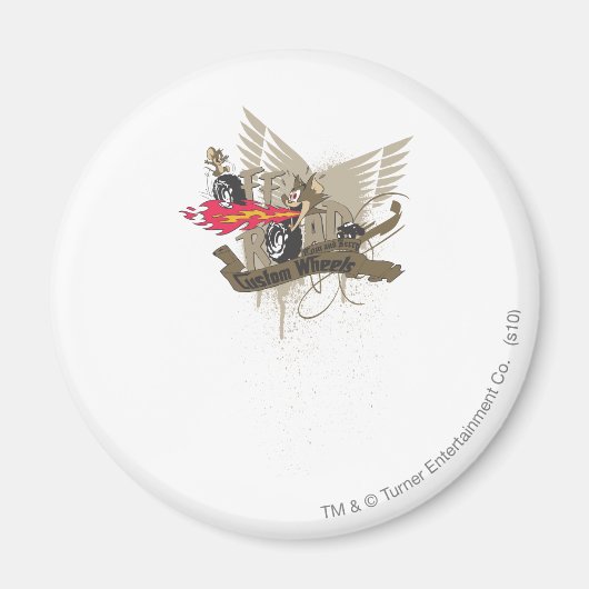 Tom en Jerry Custome Wheels Magneet (Voorkant)