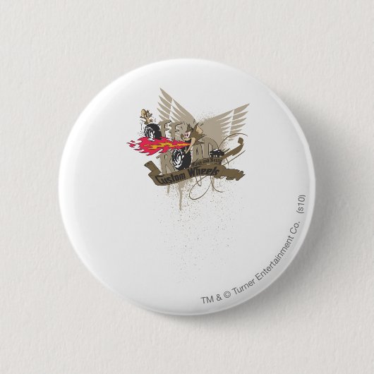 Tom en Jerry Custome Wheels Ronde Button 5,7 Cm (Voorkant)