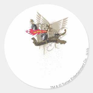 Tom en Jerry Custome Wheels Ronde Sticker