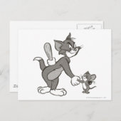 Tom en Jerry Deceitful Handshake Briefkaart (Voorkant / Achterkant)