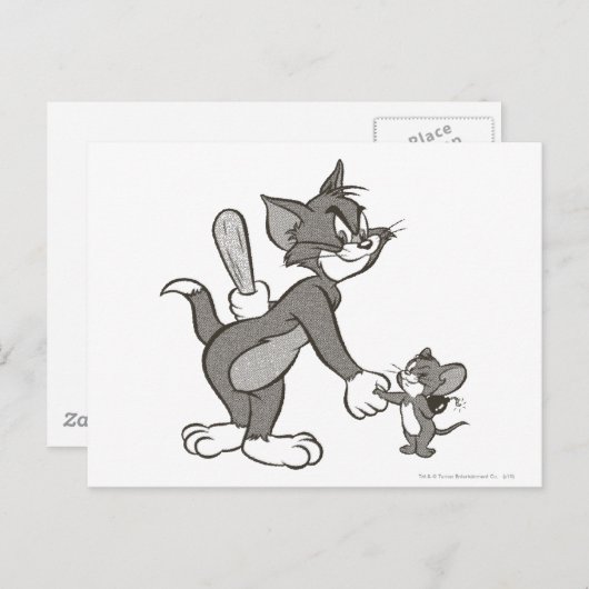 Tom en Jerry Deceitful Handshake Briefkaart (Voorkant / Achterkant)