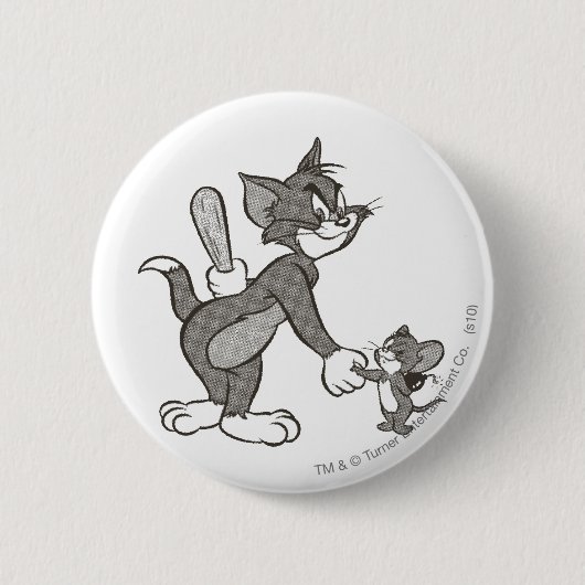 Tom en Jerry Deceitful Handshake Ronde Button 5,7 Cm (Voorkant)