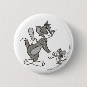 Tom en Jerry Deceitful Handshake Ronde Button 5,7 Cm