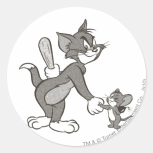 Tom en Jerry Deceitful Handshake Ronde Sticker