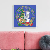 Tom en Jerry die Cadeaus openen Canvas Afdruk (Insitu (Woonkamer))
