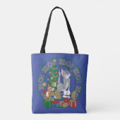 Tom en Jerry die Cadeaus openen Tote Bag (Achterkant)