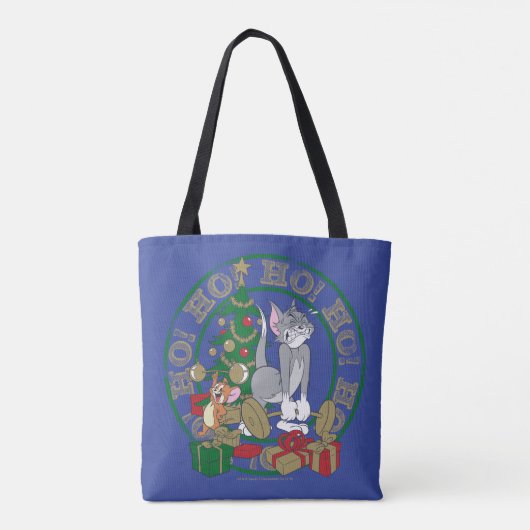Tom en Jerry die Cadeaus openen Tote Bag (Achterkant)