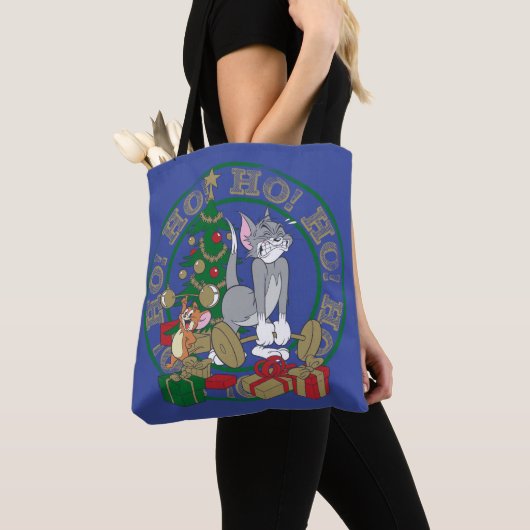 Tom en Jerry die Cadeaus openen Tote Bag (Dichtbij)