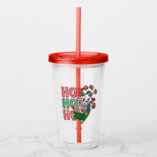 Tom en Jerry die cadeautjes in een slee leveren Acryl Drinkbeker