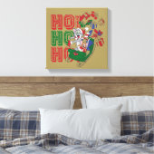 Tom en Jerry die cadeautjes in een slee leveren Canvas Afdruk (Insitu (Slaapkamer))