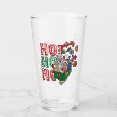 Tom en Jerry die cadeautjes in een slee leveren Glas (Voorkant)