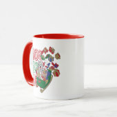 Tom en Jerry die cadeautjes in een slee leveren Mok (Voorkant links)