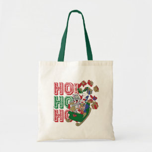 Tom en Jerry die cadeautjes in een slee leveren Tote Bag