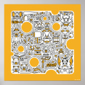 Tom en Jerry Doodle Art Poster (Voorkant)