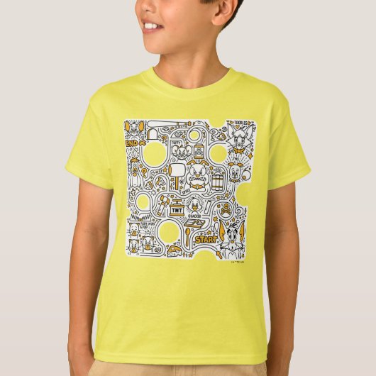 Tom en Jerry Doodle Art T-shirt (Voorkant)