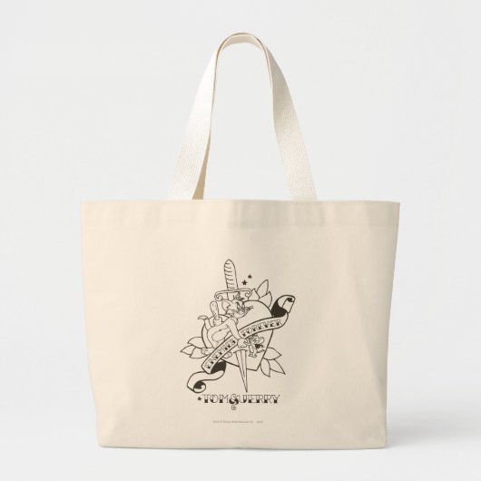 Tom en Jerry Enemies Forever 1 Grote Tote Bag (Voorkant)
