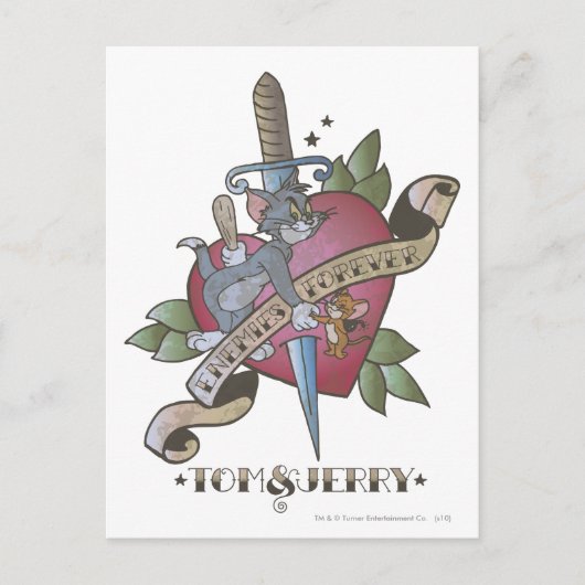Tom en Jerry Enemies Forever 2 Briefkaart (Voorkant)