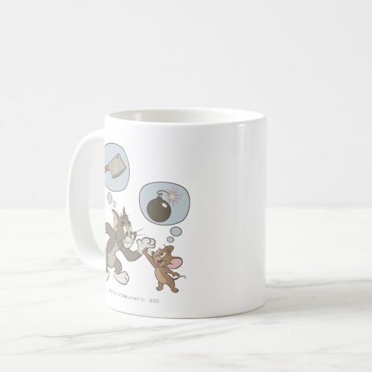 Tom en Jerry Evil Thoughts Koffiemok (Voorkant links)