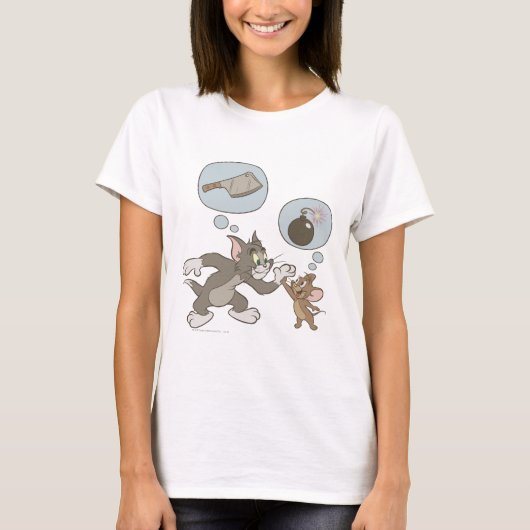 Tom en Jerry Evil Thoughts T-shirt (Voorkant)