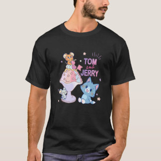 Tom en Jerry Gokko Sneeuwkegel Vrienden T-shirt