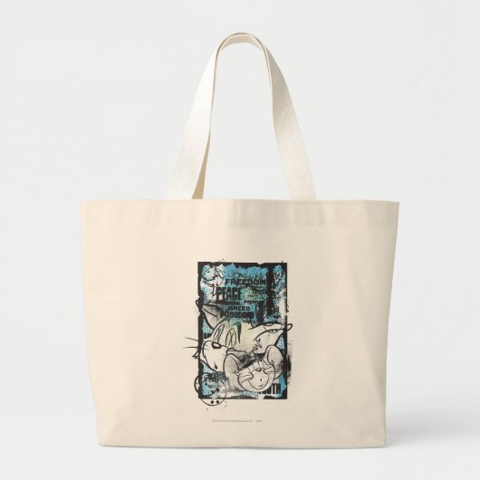 Tom en Jerry Grimey Grote Tote Bag (Voorkant)