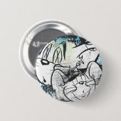 Tom en Jerry Grimey Ronde Button 5,7 Cm (Voorkant /achterkant)