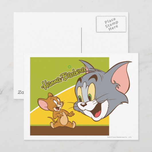 Tom en Jerry Hanna Barbera Logo Briefkaart (Voorkant / Achterkant)