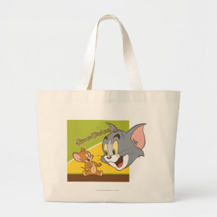 Tom en Jerry Hanna Barbera Logo Grote Tote Bag
