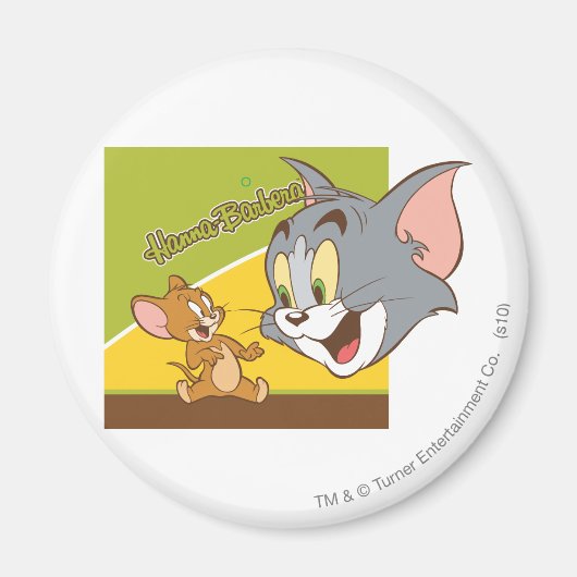 Tom en Jerry Hanna Barbera Logo Magneet (Voorkant)