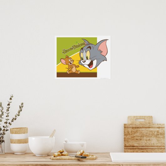 Tom en Jerry Hanna Barbera Logo Poster (Keuken)