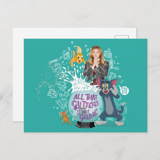 Tom en Jerry - het enige dat glitters zijn is niet Briefkaart (Voorkant / Achterkant)