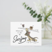 Tom en Jerry "Het is tijd om te surfen" Briefkaart (Staand voorkant)