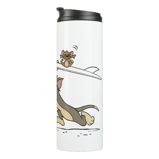 Tom en Jerry "Het is tijd om te surfen" Thermosbeker (Geroteerd rechts)