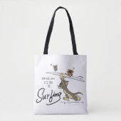 Tom en Jerry "Het is tijd om te surfen" Tote Bag (Voorkant)