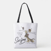 Tom en Jerry "Het is tijd om te surfen" Tote Bag (Achterkant)