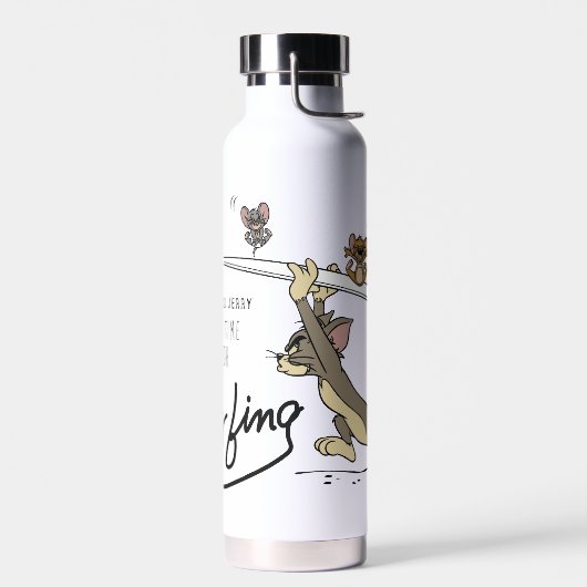 Tom en Jerry "Het is tijd om te surfen" Waterfles (Links)