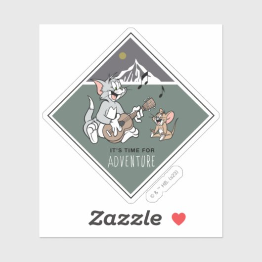 Tom en Jerry "Het is tijd voor avontuur" Sticker (Vel)