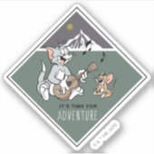 Tom en Jerry "Het is tijd voor avontuur" Sticker (Voorkant)
