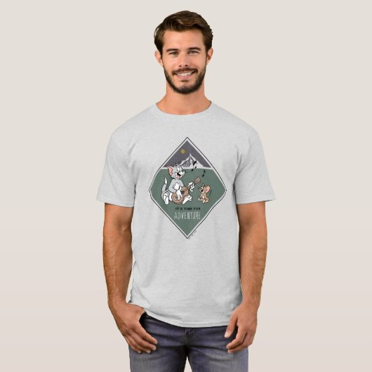 Tom en Jerry "Het is tijd voor avontuur" T-shirt (Voorkant volledig)
