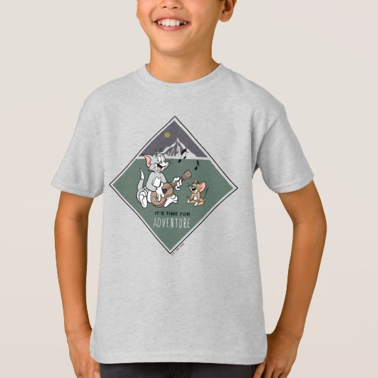 Tom en Jerry "Het is tijd voor avontuur" T-shirt (Voorkant)