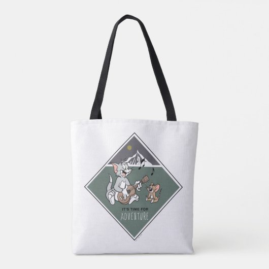 Tom en Jerry "Het is tijd voor avontuur" Tote Bag (Achterkant)