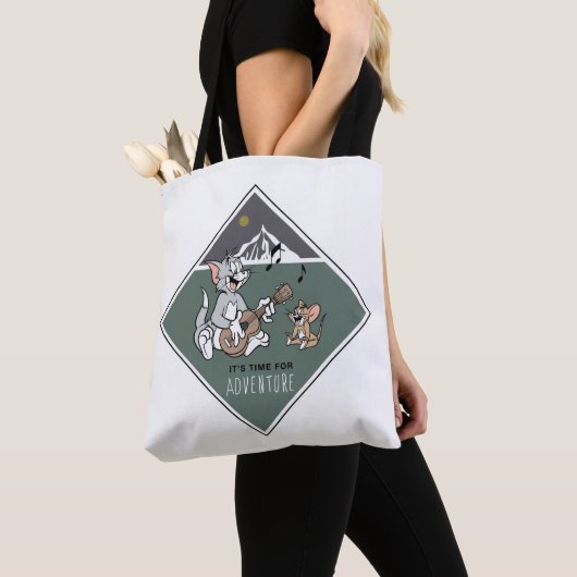 Tom en Jerry "Het is tijd voor avontuur" Tote Bag (Dichtbij)