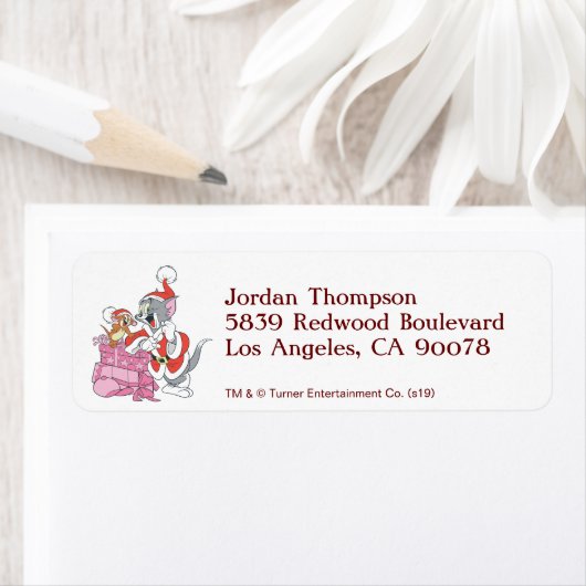 Tom en Jerry "Ho! Ho! Ho!" Santa Cft-levering Etiket (Insitu)