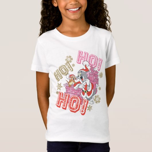 Tom en Jerry "Ho! Ho! Ho!" Santa Cft-levering T-shirt (Voorkant)