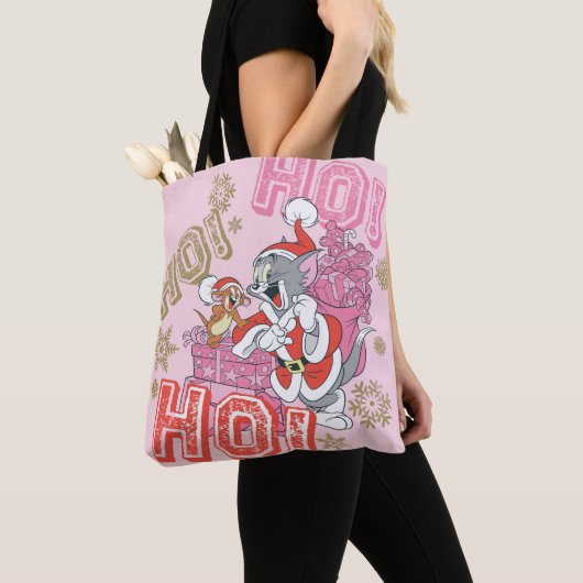 Tom en Jerry "Ho! Ho! Ho!" Santa Cft-levering Tote Bag (Dichtbij)