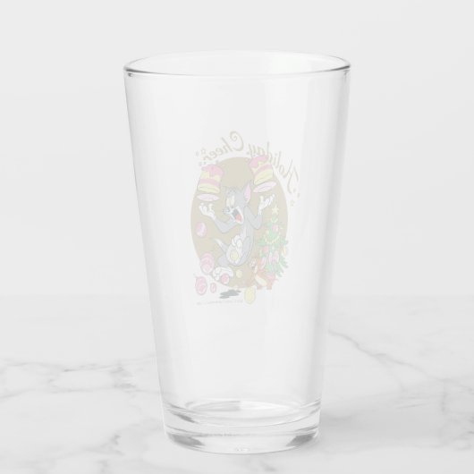 Tom en Jerry Holiday Cheer Glas (Achterkant)