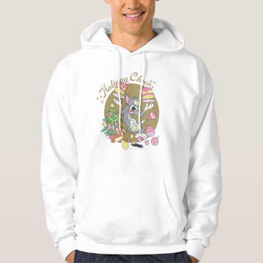 Tom en Jerry Holiday Cheer Hoodie (Voorkant)
