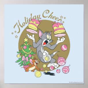 Tom en Jerry Holiday Cheer Poster