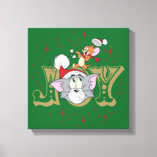 Tom en Jerry Holiday Joy Canvas Afdruk